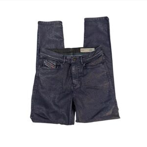 Diesel Slim Straight Jeans in metallic  Blue